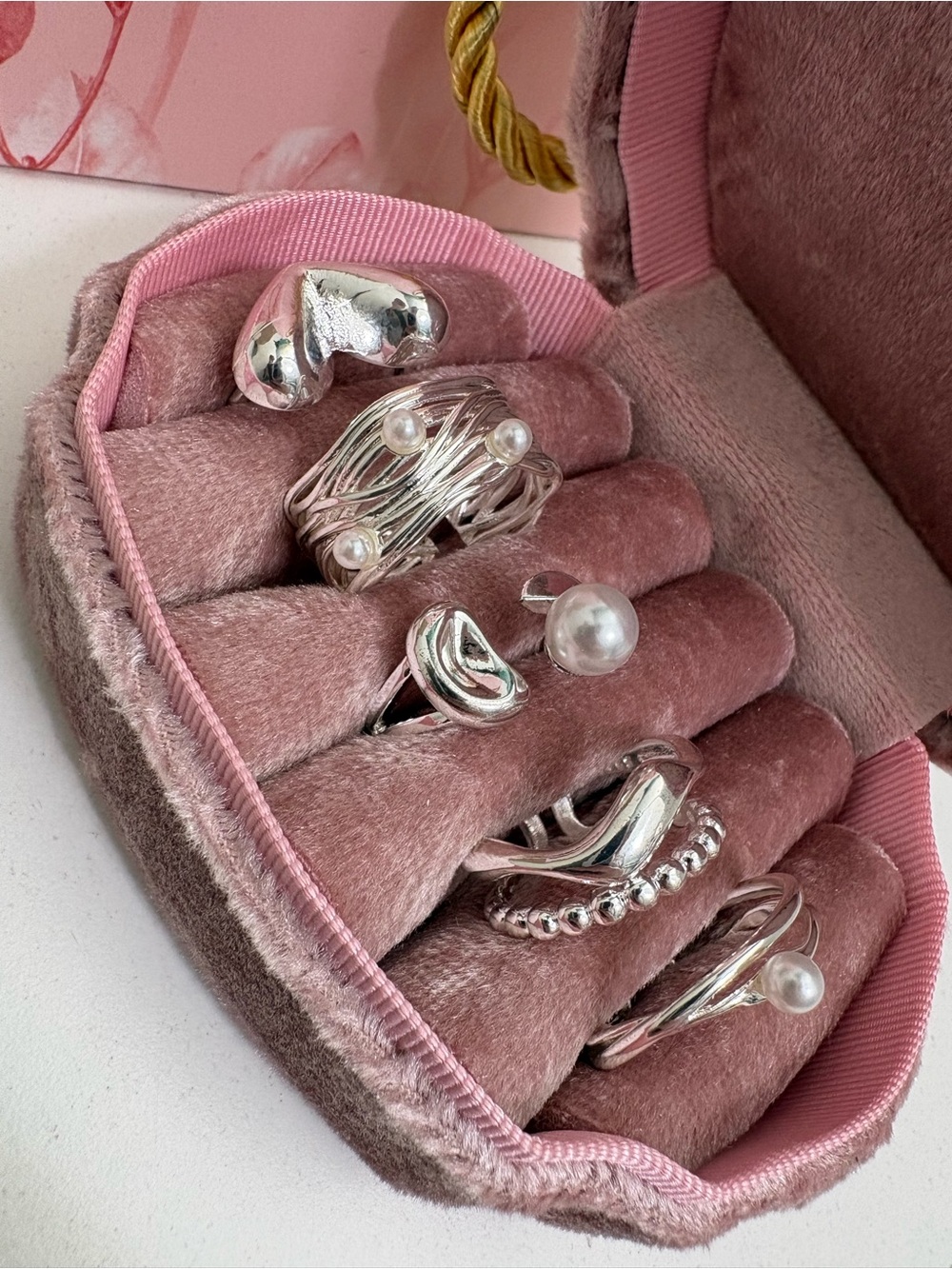 Silver Plated Open Ring Set